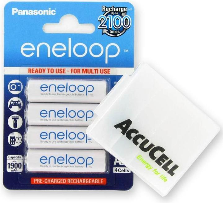 Produktbild Panasonic Eneloop BK-3MCC Mignon AA Tray 4 Stück und LCD Ladegerät BC 700 (4 Stk., AA, 2000 mAh, Ladegerät inkl. Akku)