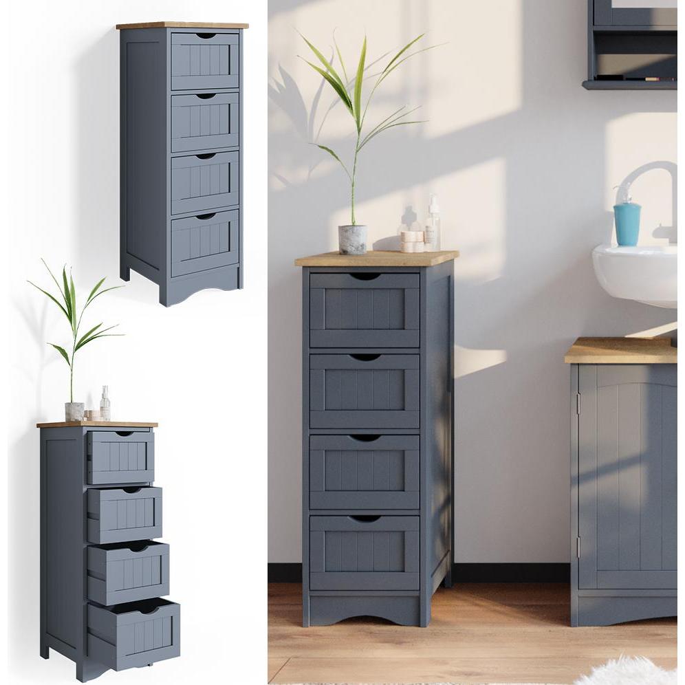 Thumbnail - Vicco, Badezimmerschrank, Bianco (30 x 30 x 81 cm)