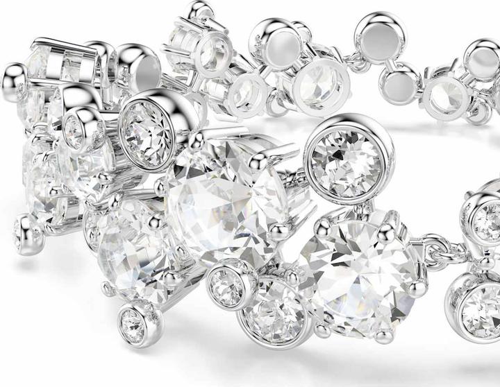 Immagine prodotto Swarovski Constella Armband Verschiedene Schliffe Weiss Rhodiniert (20 cm, Metallo Swarovski)