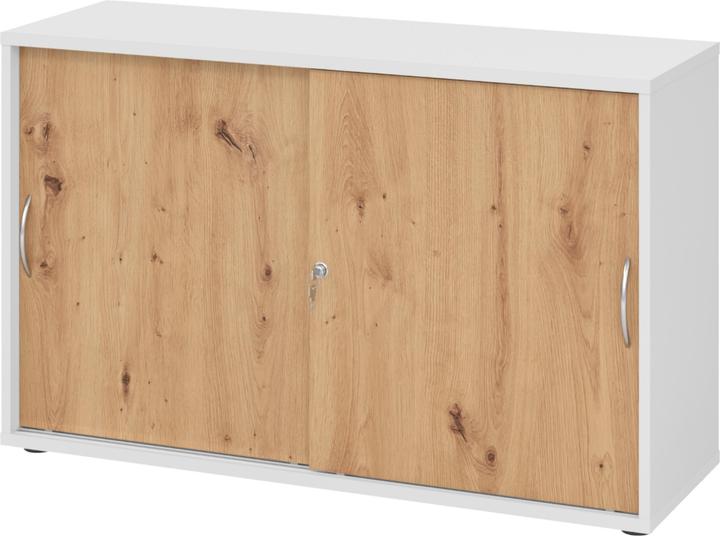 Bümö Schiebetürenschrank office - 2 Ordnerhöhen (120 x 40 x 75 cm)