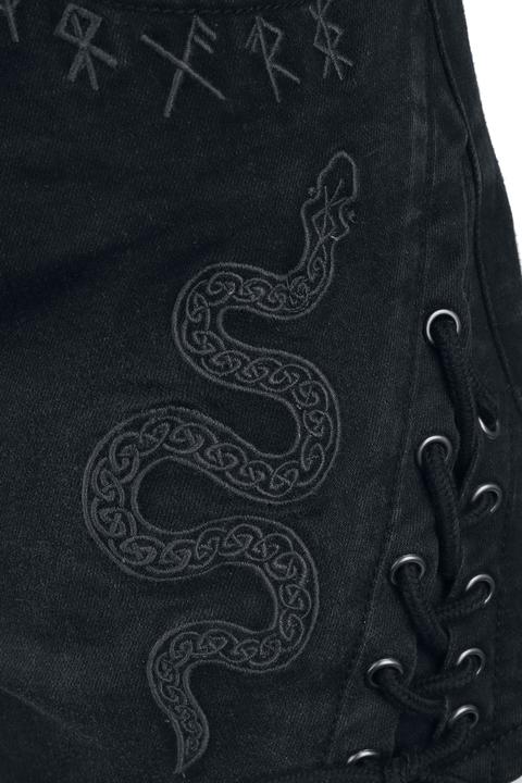 Image du produit Black Premium Celtic Snake Denimshorts with Lacing (29)