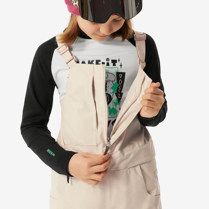 Produktbild Wedze Snowboardhose Latzhose Kinder Piste - 500 weiss (164)