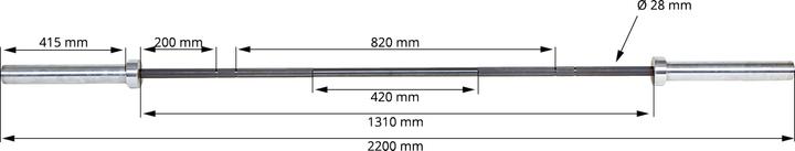 Produktbild Fitcom Langhantelstange Olympia Federstahl