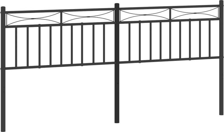 Produktbild vidaXL Kopfteil Metall Schwarz 200 cm,Farbe: Schwarz,Material (206 x 3 x 97 cm)