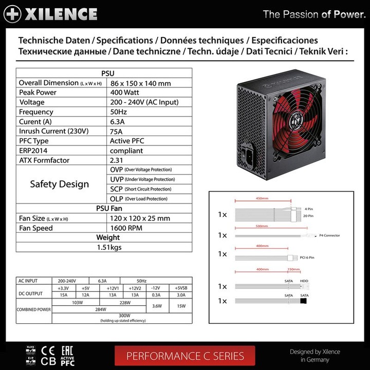 Produktbild Xilence XN041 (400 W)