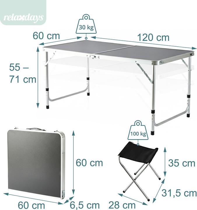 Actual product image Relaxdays camping set