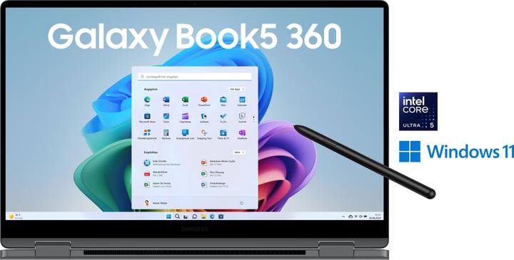 Image du produit Samsung Galaxy Book5 360 (15.60", Intel Core Ultra 5 228V, 32 Go, 512 Go, DE)