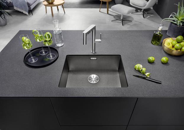 Productafbeelding Blanco Zerox 500-U DonkerSteel (Onderbouw gootsteen, 54 cm, 44 cm)