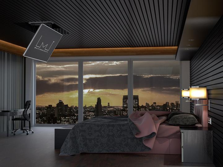 Actual product image Multibrackets Ceiling mount 32" - 70", motorized, black (Ceiling, 35 kg, 32" - 70")