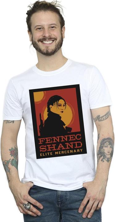 Actual product image Star Wars Mens The Book Of Boba Fett Elite Mercenary Fennec T-Shirt (S)
