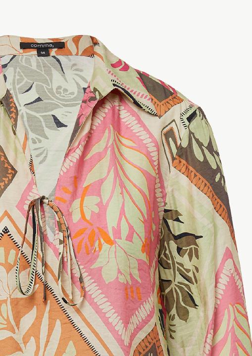 Produktbild Comma Bluse Fliessende Longbluse aus Viskosemix mit All-over-Print (46)