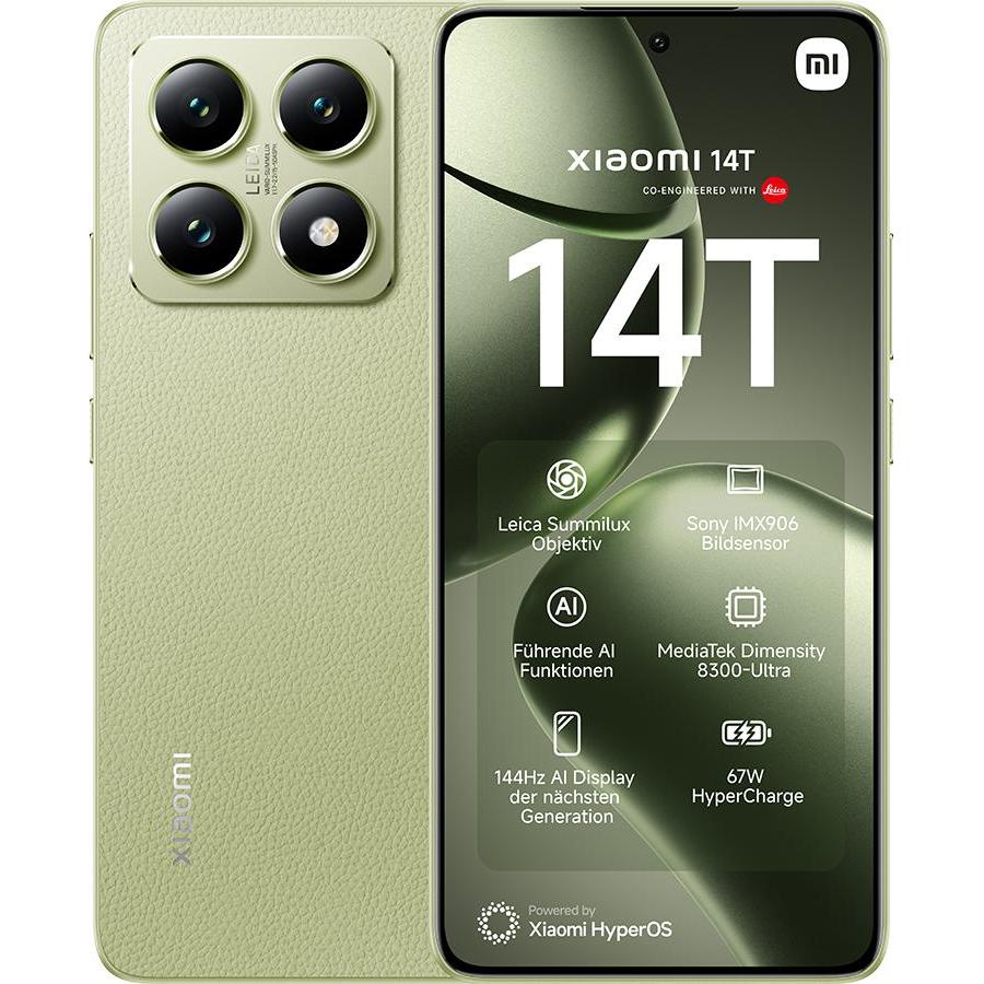 Thumbnail - Xiaomi 14T (256 GB, Lemon Green, 6.67", Dual SIM, 50 Mpx, 5G), Smartphone, Grün