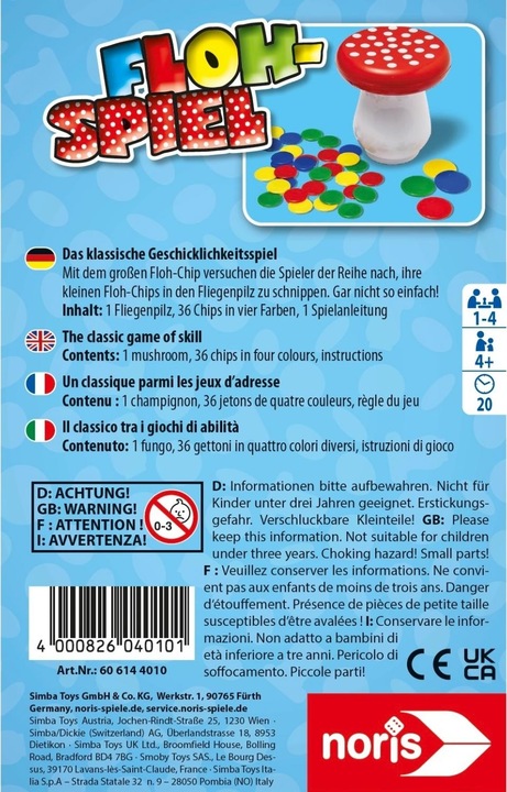 Immagine prodotto Noris Gioco delle pulci (Tedesco, Francese, Italiano, Inglese)
