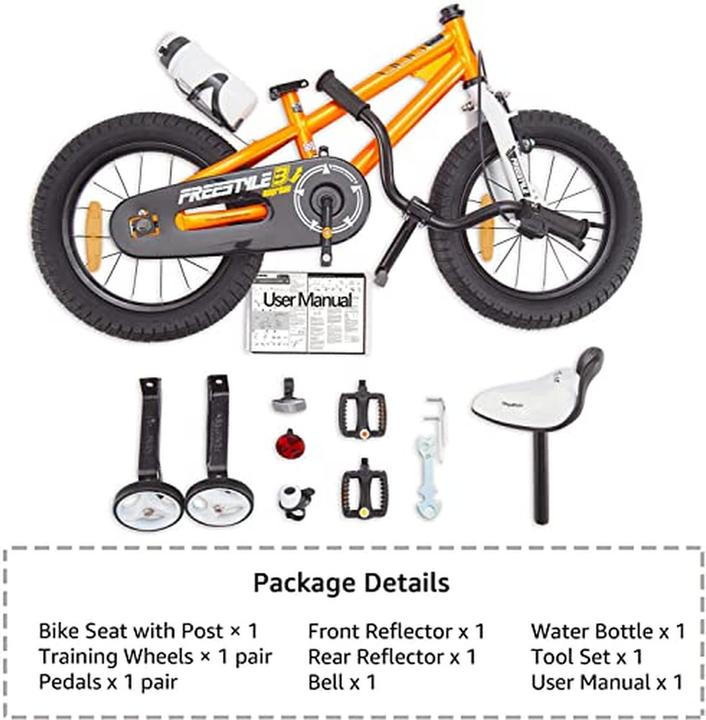 Produktbild Royal Baby Freestyle Kinderfahrrad mit Hand- und Rücktrittbremse, verstellbar, sicher und lernfreundlich (14")