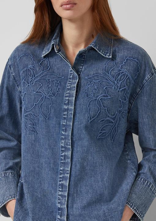 Immagine prodotto s.Oliver Denim-Bluse mit Stickerei (48)