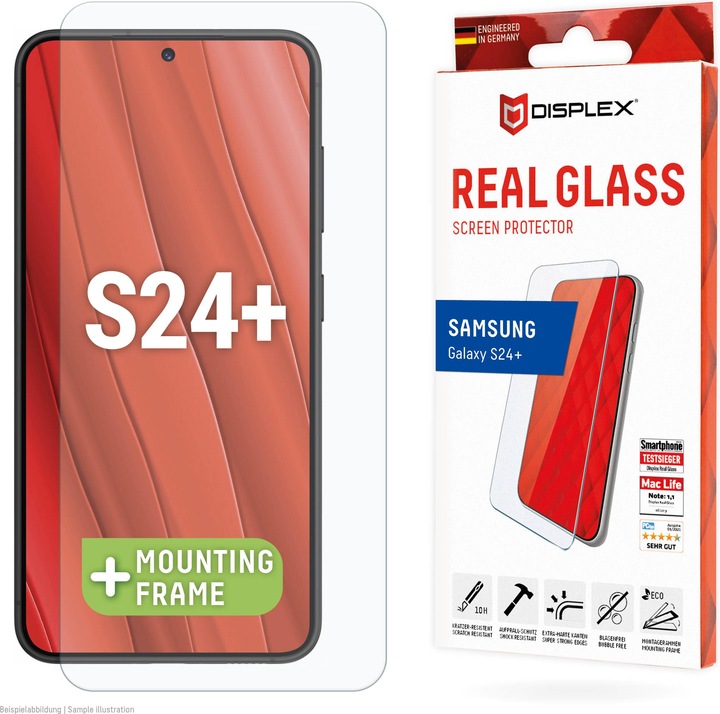 Displex Real Glass, 2D Panzerglas (1 Stück, Samsung Galaxy S24+, Samsung Galaxy S25+)