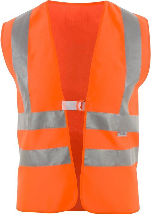 Asatex High visibility waistcoat size universal orange with shoulder reflective stripes EN 20471 class 2 (One size)