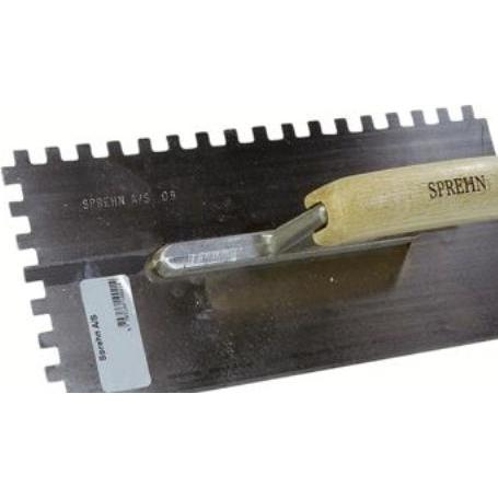 Sprehn, Kelle + Spachtel, tandspartel - 130 x 280mm - 6 x 6mm taender