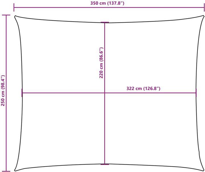 Produktbild vidaXL Sonnensegel (250 x 350 cm)