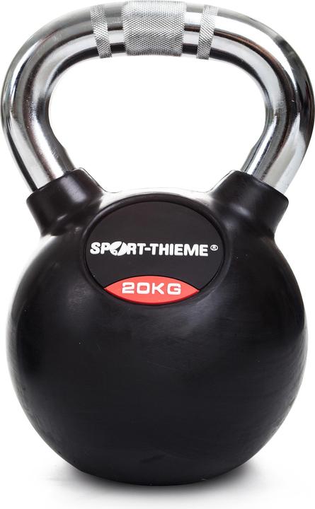 Actual product image Sport-Thieme Kettlebell rubberized with knurled chrome handle