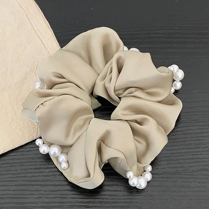 Immagine prodotto Avizar Scrunchie Satin mit Perlen Marjorie (Elastico per capelli)