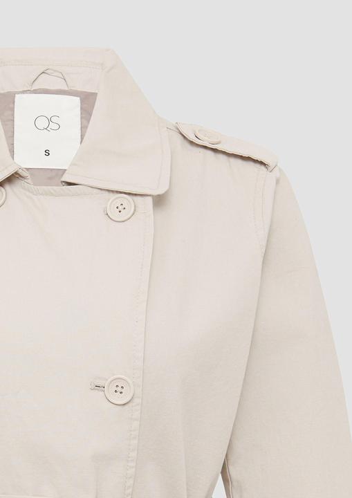 Immagine prodotto S.Oliver Outdoor-Jacke Kurzer Trenchcoat aus Baumwolle mit Gürtel