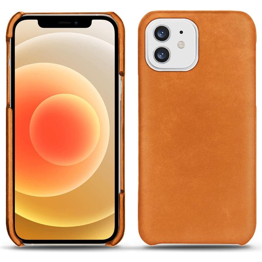 Noreve Lederschutzhülle (Apple iPhone 12), Smartphone Hülle, Orange