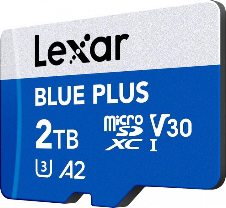 Image du produit Lexar Blue Plus MicroSD Card 2TB (2000 Go, microSDXC, U3, UHS-I)
