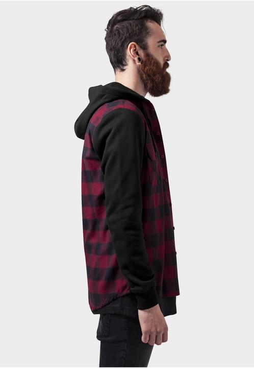 Produktbild Urban Classics Hooded Checked Flanell Sweat Sleeve Shirt (XXL)