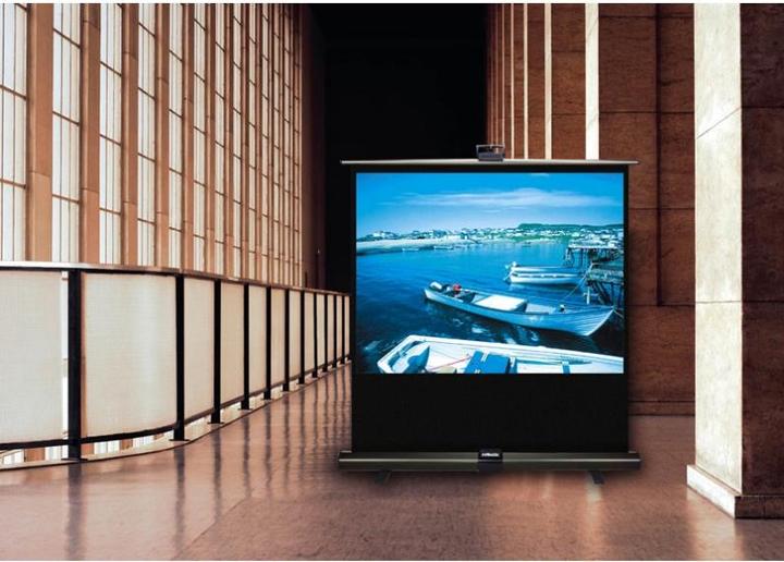 Produktbild Reflecta Bodenleinwand portable 178x211 (171x128) schwarzer Rücken/schwarzer Rand (83.07", 4:3)