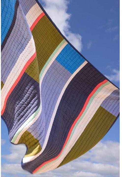 Produktbild Hübsch Pavilion Decke Block Blau/ Multifarben (200 x 140 cm)