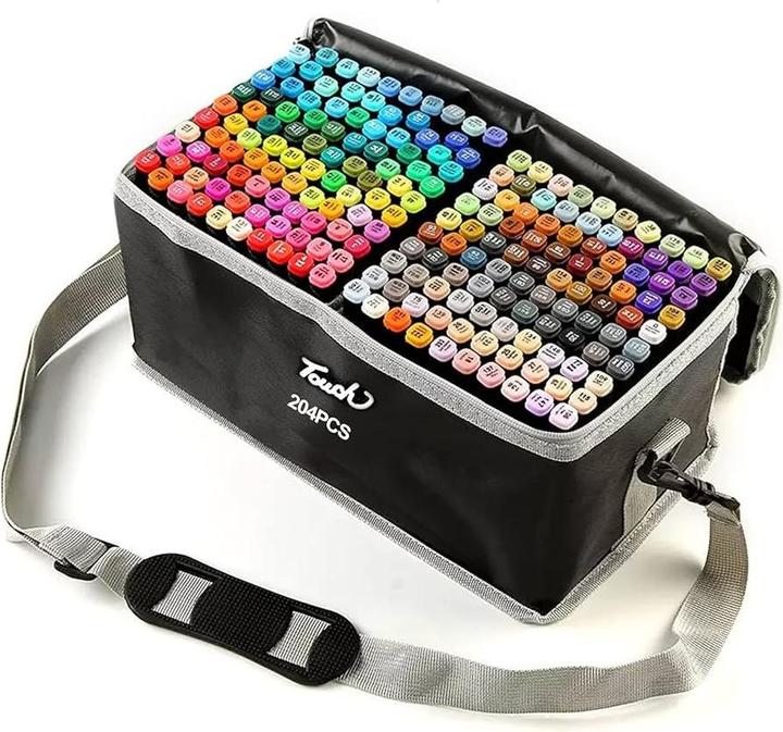 Actual product image Extralink Zestaw Markerów Alkoholowych 204szt (Multicoloured, 204 x)