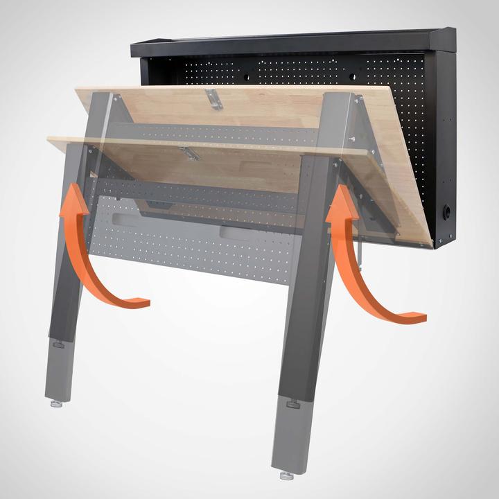 Image du produit Wiltec Werkbank zur Wandmontage (80 cm, 120.50 cm)
