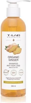 T-Lab Professional T-LAB Organics Organic Ginger Anti Hair Loss Shampoo - Hair Care Shampoo, Size: ml (250 ml, Flüssiges Shampoo)