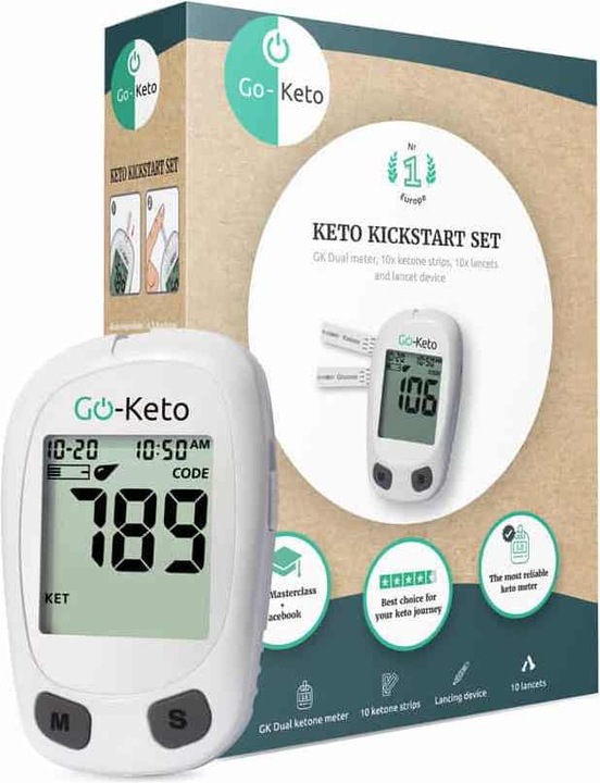Actual product image Go-Keto Keto Kickstart Set (Glucose monitors)
