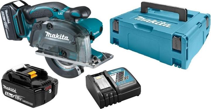 Actual product image Makita DCS 552 RTJ 18 V cordless metal circular saw 136 mm in Makpac + 2x 5.0 Ah battery and charger + saw
