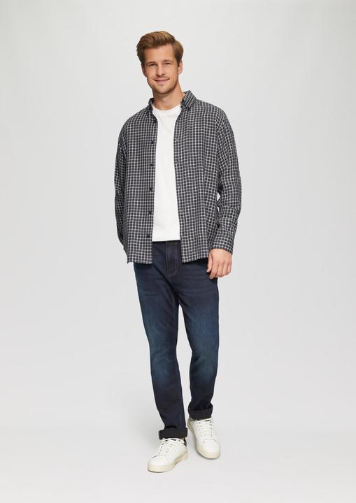 Produktbild S.Oliver Hemd Regular Fit: Strukturiertes Baumwollhemd mit Button-down-Kragen (L)