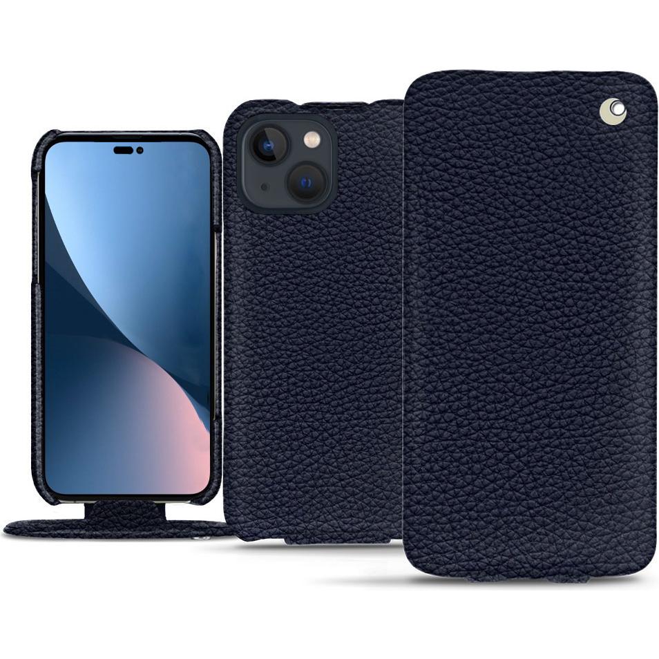 Noreve Lederschutzhülle vertikal (Apple iPhone 14 Plus), Smartphone Hülle, Violett