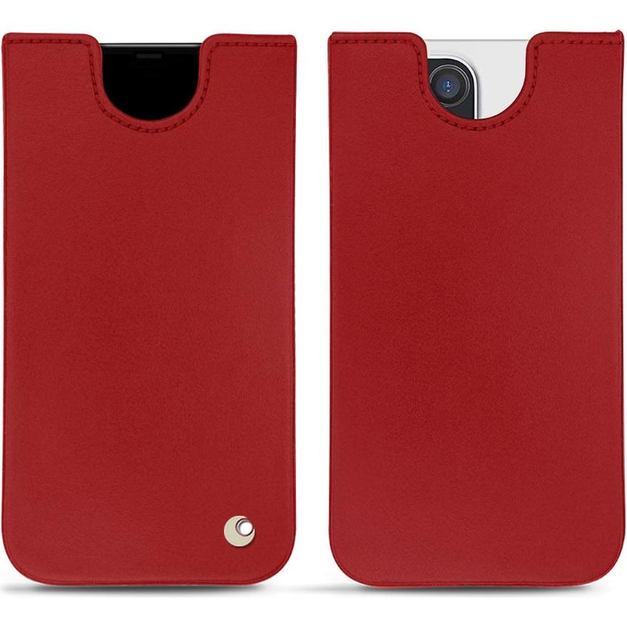 Noreve Lederschutzhülle (Apple iPhone 14 Pro Max), Smartphone Hülle, Rot