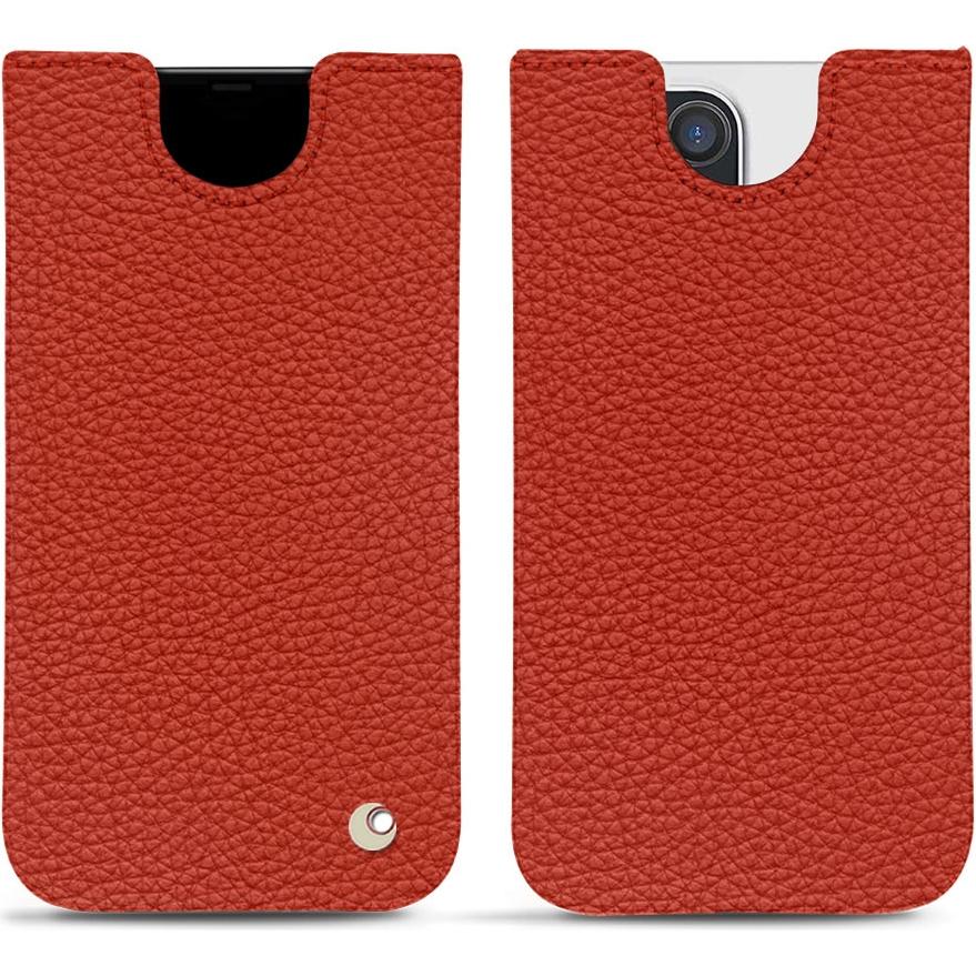 Noreve Lederschutzhülle (Apple iPhone 14 Pro Max), Smartphone Hülle, Orange