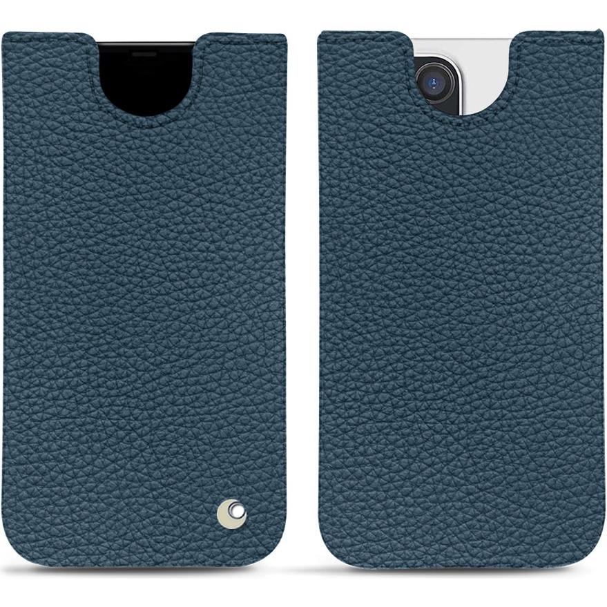 Noreve Lederschutzhülle (Apple iPhone 14 Pro Max), Smartphone Hülle, Blau