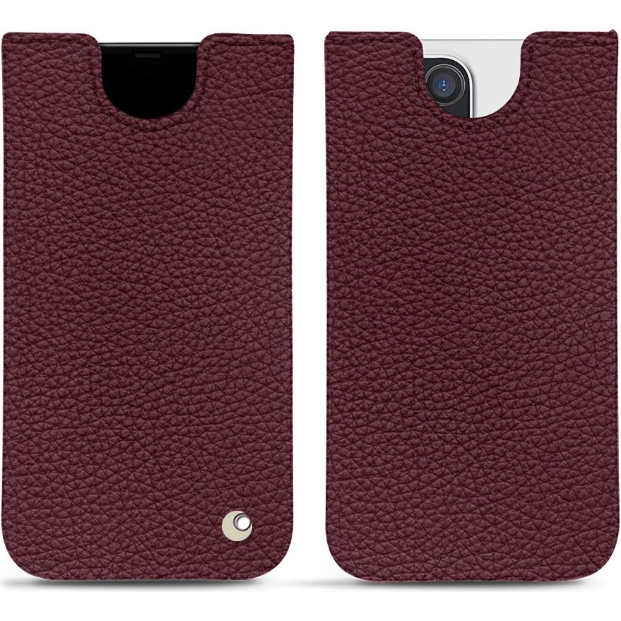 Noreve Lederschutzhülle (Apple iPhone 14 Pro Max), Smartphone Hülle, Violett