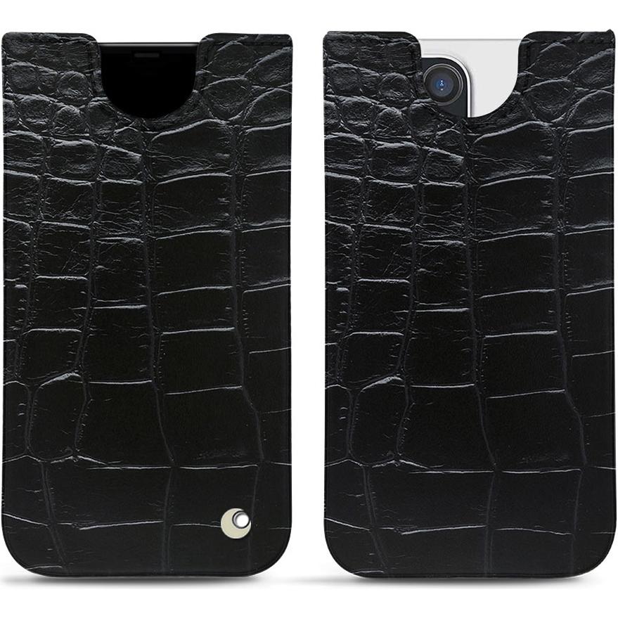 Noreve Lederschutzhülle (Apple iPhone 14 Pro Max), Smartphone Hülle, Schwarz