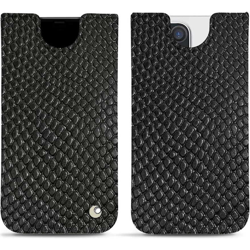 Noreve Lederschutzhülle (Apple iPhone 14 Pro Max), Smartphone Hülle, Schwarz