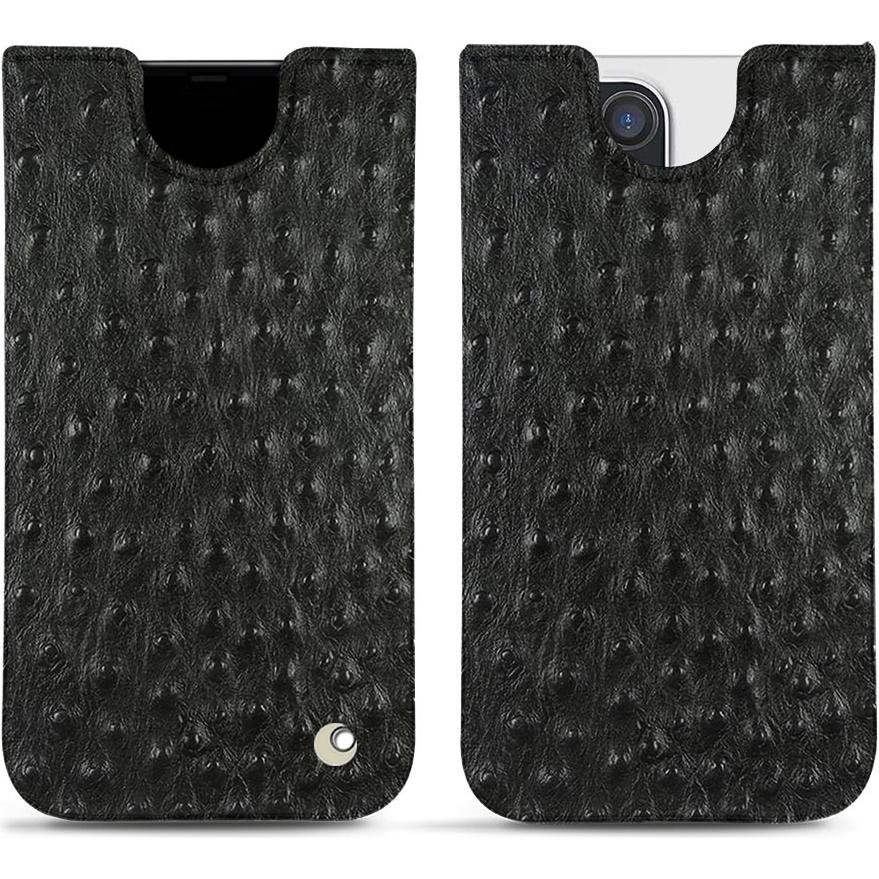 Noreve Lederschutzhülle (Apple iPhone 14 Pro Max), Smartphone Hülle, Schwarz