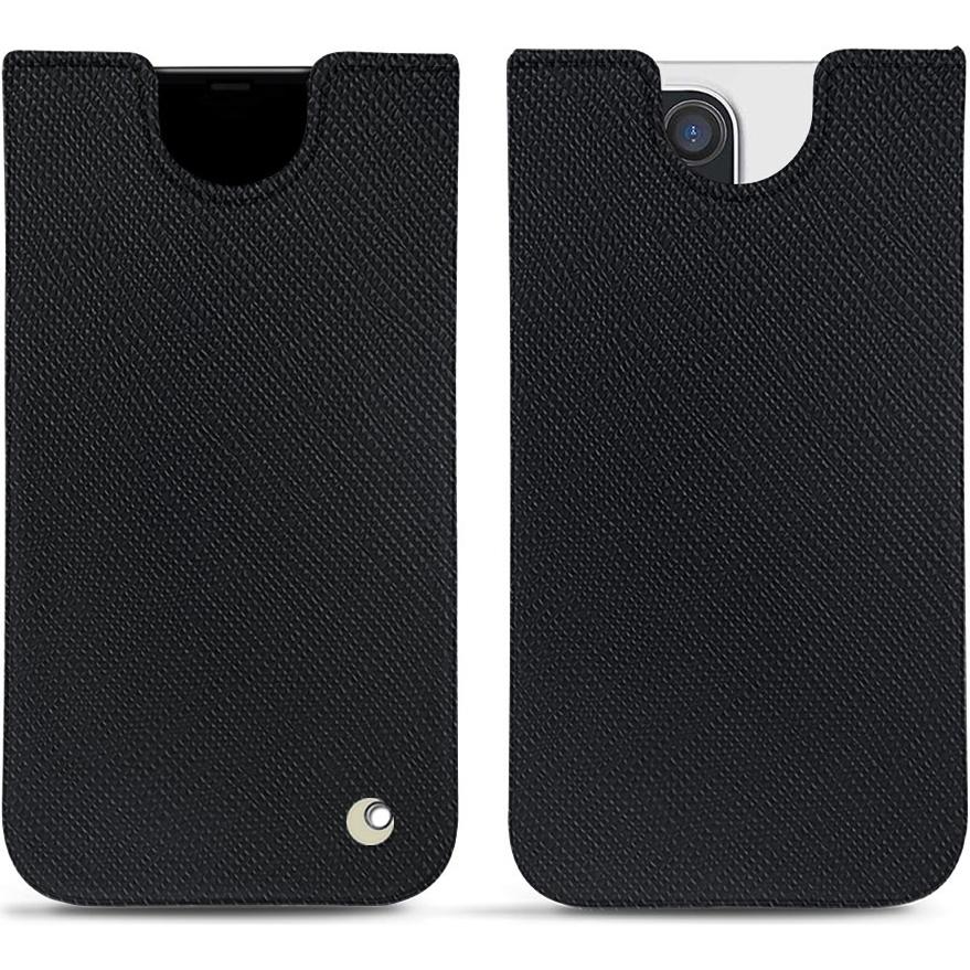 Noreve Lederschutzhülle (Apple iPhone 14 Pro Max), Smartphone Hülle, Schwarz