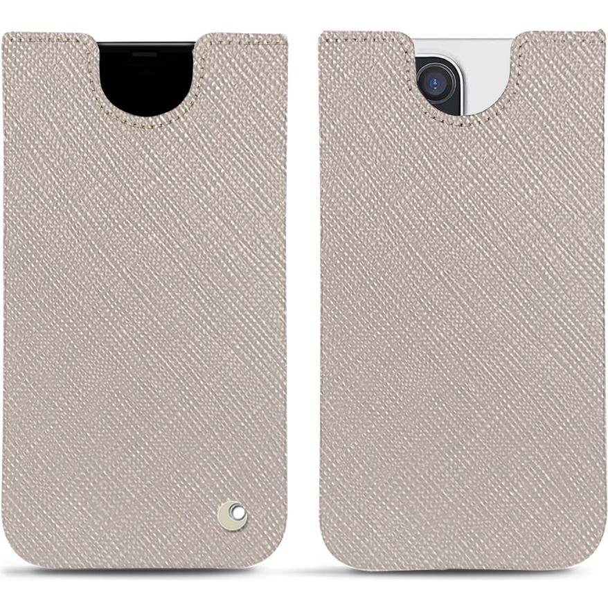 Noreve Lederschutzhülle (Apple iPhone 14 Pro Max), Smartphone Hülle, Beige