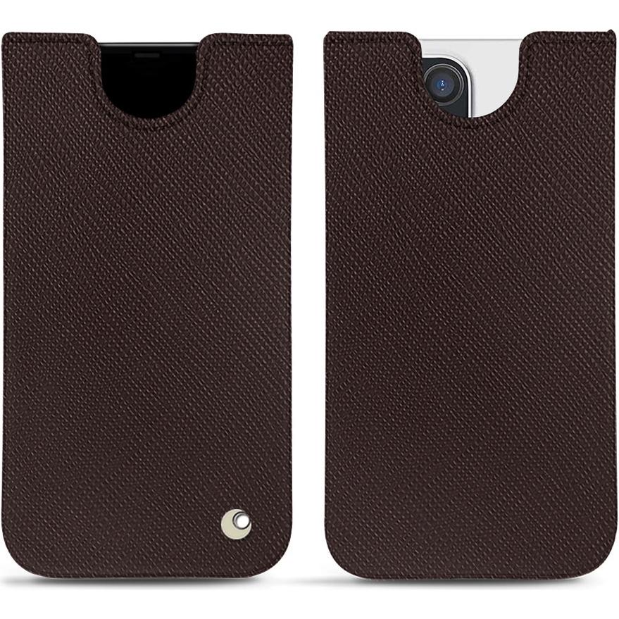 Noreve Lederschutzhülle (Apple iPhone 14 Pro Max), Smartphone Hülle, Braun