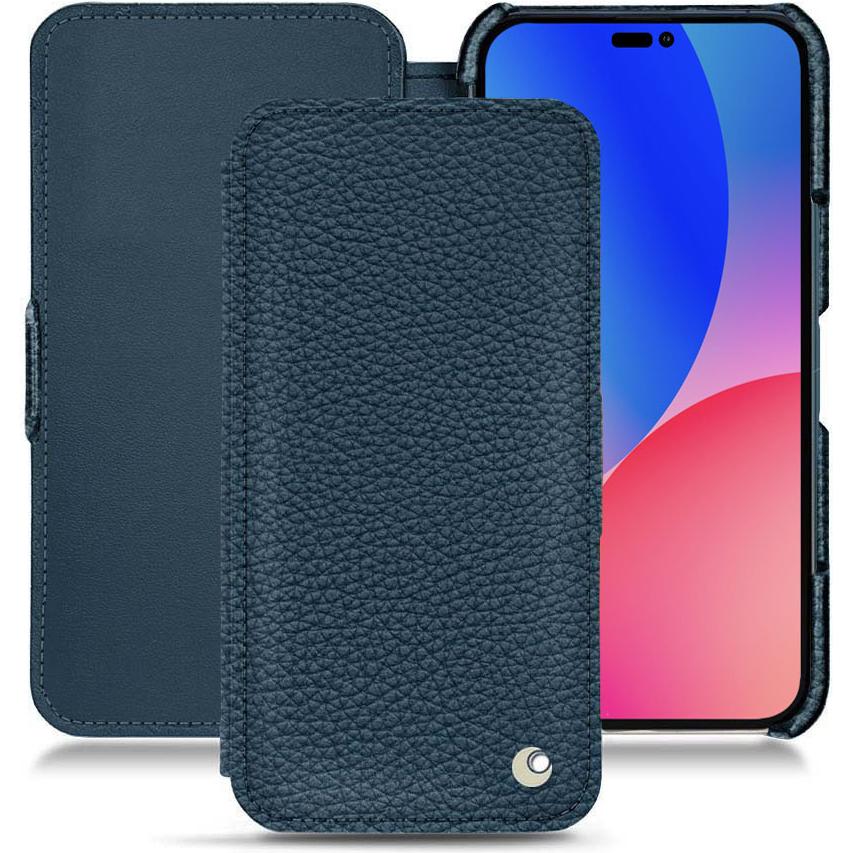 Thumbnail - Noreve Lederschutzhülle horizontal (Apple iPhone 14 Pro Max), Smartphone Hülle, Blau