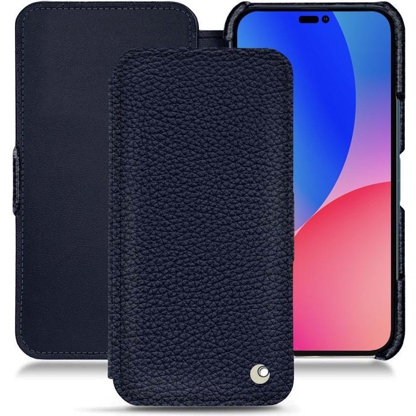 Noreve Lederschutzhülle horizontal (Apple iPhone 14 Pro Max), Smartphone Hülle, Violett